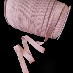 Косая бейка эласт. гл. 15 мм "Пастельно- розовый"